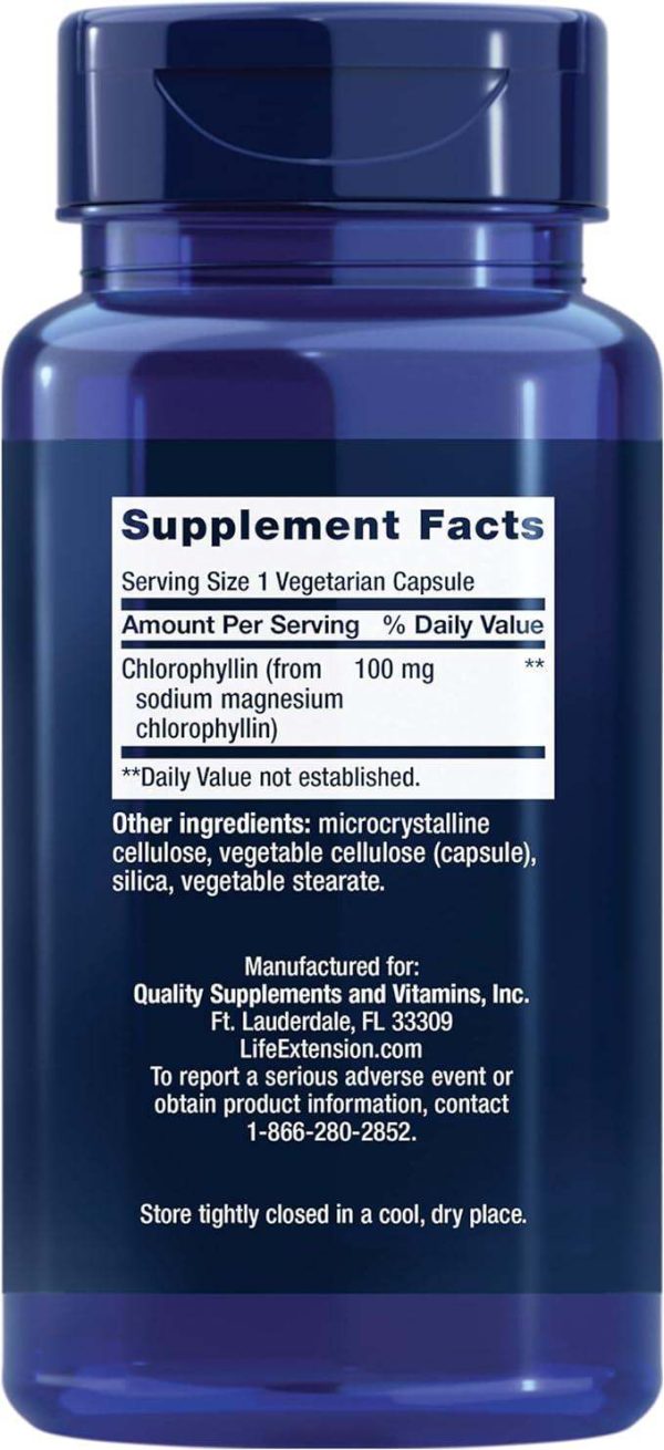 Chlorophyllin, 100 mg   100 vcaps, Life Extension Supply