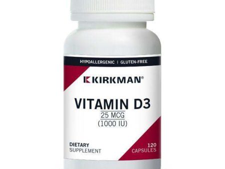 Vitamin D3 1000 IU, Hypoallergenic, 120 Capsules - Kirkman Laboratories on Sale