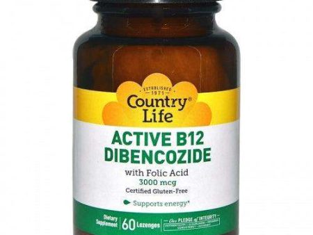 Active B12 Dibencozide, 3000 mcg, 60 Lozenges - Country Life Online