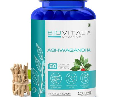 Biovitalia Organics Ashwagandha For Stress & Anxiety Relief Capsules For Discount