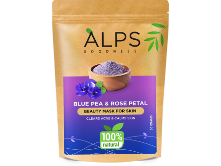 Alps Goodness 100% Natural Blue Pea & Rose Petal Beauty Mask For Skin Hot on Sale