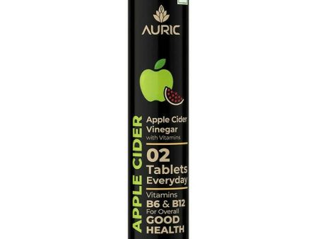 Auric Apple Cider Vinegar Effervescent Tablets with Vitamins B6, B12 Online now