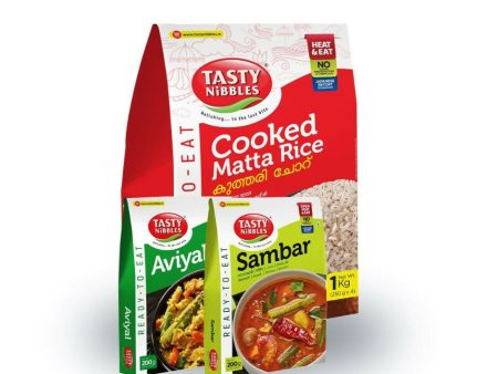 Tasty Nibbles Cooked Matta Rice | Sambar and Aviyal Hot on Sale