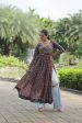 Lorenvalley Black Printed Cotton With Kutchi Gamthi Work And Kodi Lace Kurti Fashion