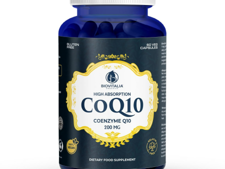 Biovitalia CoQ10 200 mg Coenzyme Q10 Supplement Capsules on Sale