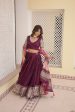 Lorenvalley Purple Viscose Jacquard Lehenga Choli with Gajji silk Dupatta Fashion