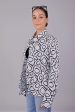 Bluebird Women s Black And White Printed Satin Shirt Online