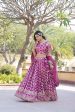 Lorenvalley Magenta Pure Viscose Jacquard with Embroidered Sequins work Lehenga Choli Hot on Sale