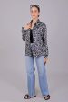 Bluebird Women s Black Print Satin Shirt Fashion