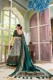 Lorenvalley Green Tussar Silk Floral Print with Foil Print Lehenga Choli with Dupatta Discount