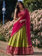 Lorenvalley Green Kanchipuram Zari Weaving Work Lehenga Choli with Dupatta Sale