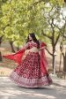 Lorenvalley Maroon Pure Viscose Jacquard with Embroidered Sequins work Lehenga Choli Online Hot Sale