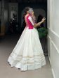 Lorenvalley White Pure Cotton Plain With Gota Patti Touch Up Lehenga Choli Fashion