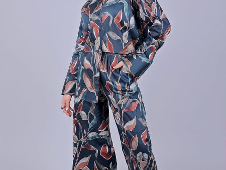 Bluebird Women s Printed Co-ord Set Dark Blue Online