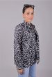 Bluebird Women s Black Print Satin Shirt Fashion