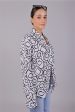 Bluebird Women s Black And White Printed Satin Shirt Online