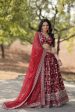 Lorenvalley Maroon Pure Viscose Jacquard with Embroidered Sequins work Lehenga Choli Online Hot Sale