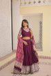 Lorenvalley Purple Viscose Jacquard Lehenga Choli with Gajji silk Dupatta Fashion